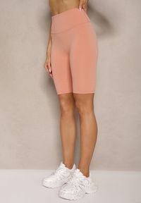 Renee - Pomarańczowe Szorty Kolarki High Waist Ellisovia. Okazja: na co dzień. Stan: podwyższony. Kolor: pomarańczowy. Styl: elegancki, casual #3