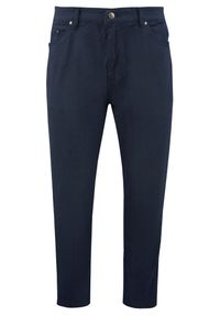Męskie, Bawełniane Chinosy - Brave Soul - Granatowe. Okazja: do pracy, na spotkanie biznesowe. Kolor: niebieski. Materiał: elastan, bawełna. Styl: biznesowy, klasyczny #1