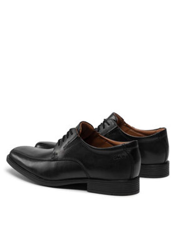 Clarks Półbuty Tilden Walk 261103107 Czarny. Kolor: czarny. Materiał: skóra