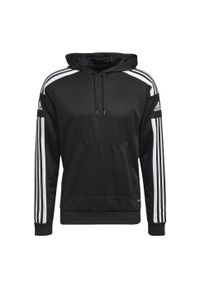 Adidas - Squadra 21 Hoodie. Typ kołnierza: kaptur. Kolor: czarny, biały, wielokolorowy. Materiał: materiał. Sport: piłka nożna