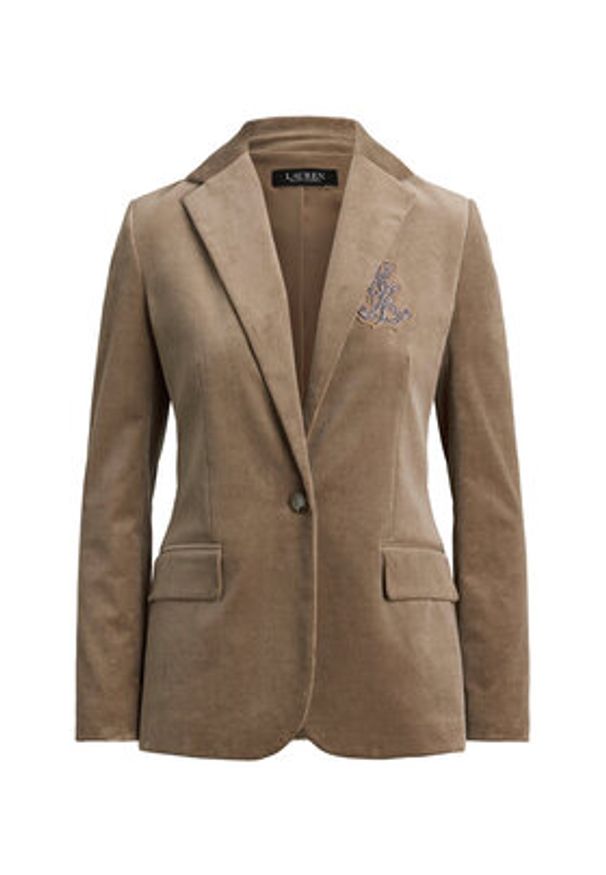 Lauren Ralph Lauren - LAUREN RALPH LAUREN Marynarka 200956574003 Beżowy Regular Fit. Kolor: beżowy. Materiał: bawełna