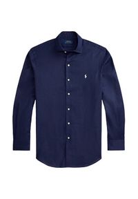 Polo Ralph Lauren Koszula 710B15596003 Granatowy Custom Fit. Typ kołnierza: polo. Kolor: niebieski. Materiał: len #6
