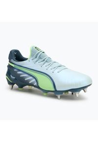Puma - Buty piłkarskie męskie PUMA King Ultimate MxSG ed dew/fizzy apple. Kolor: niebieski. Sport: piłka nożna
