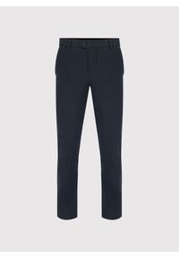 Pako Lorente - PAKO LORENTE - Granatowe spodnie chino z bawełną. Kolor: niebieski. Materiał: bawełna. Wzór: gładki. Sezon: zima, jesień. Styl: klasyczny #9