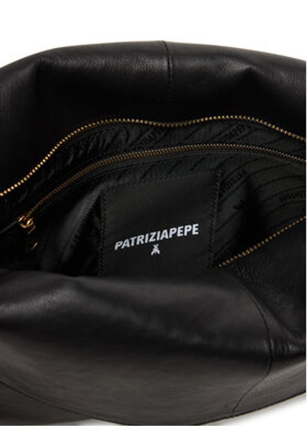 Patrizia Pepe Torebka 8B0286/L162-ccK103 Czarny. Kolor: czarny. Materiał: skórzane