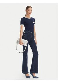 Rinascimento Bluzka CFM0012253003 Granatowy Slim Fit. Kolor: niebieski. Materiał: syntetyk #5