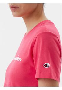 Champion T-Shirt 118090 Koralowy Slim Fit. Kolor: pomarańczowy. Materiał: bawełna #3