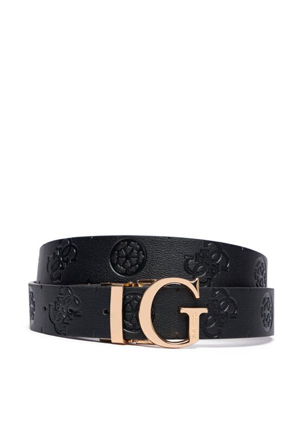 Guess Pasek Damski BW7861 P3430 Bordowy. Kolor: czerwony. Materiał: skóra