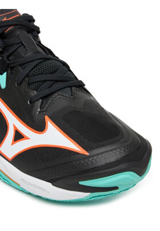 Mizuno Buty halowe Wave Lightning Z8 V1GA2400 Czarny. Kolor: czarny. Materiał: skóra. Model: Mizuno Wave