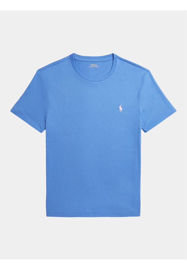 Polo Ralph Lauren T-Shirt 710671438354 Niebieski Custom Slim Fit. Typ kołnierza: polo. Kolor: niebieski. Materiał: bawełna