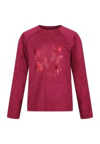 Bluzka turystyczna dziecięca Regatta Burnlee. Kolor: czerwony. Sport: turystyka piesza #1