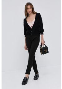 Silvian Heach Spodnie damskie kolor czarny dopasowane high waist. Stan: podwyższony. Kolor: czarny #4