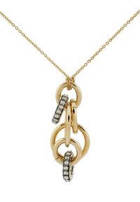 Tory Burch Naszyjnik Miller Pave Interlocking Pendant 157990 Złoty. Materiał: metalowe. Kolor: złoty #3