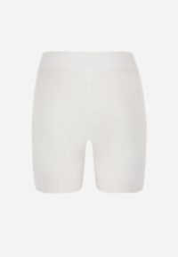 Born2be - Białe Bawełniane Szorty Kolarki w Minimalistycznym Stylu Aurawen. Okazja: do domu, na co dzień. Kolor: biały. Materiał: bawełna. Styl: sportowy, casual #6