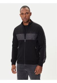 Karl Lagerfeld - KARL LAGERFELD Bluza 705035 554910 Czarny Regular Fit. Typ kołnierza: dekolt w karo. Kolor: czarny. Materiał: bawełna