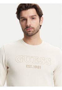 Guess Bluza M5YQ08 KCN01 Beżowy Regular Fit. Kolor: beżowy. Materiał: bawełna #5