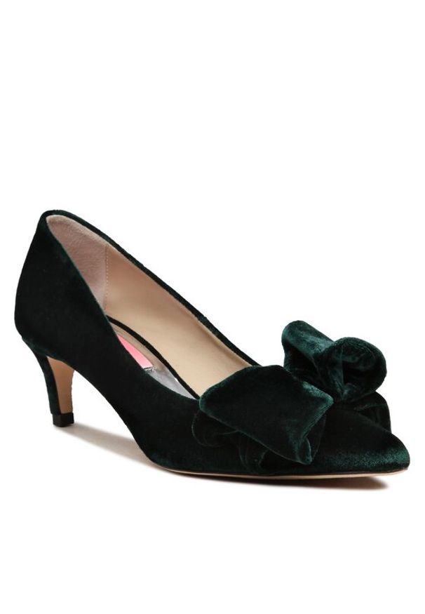 Szpilki Custommade. Kolor: zielony. Materiał: materiał. Obcas: na szpilce