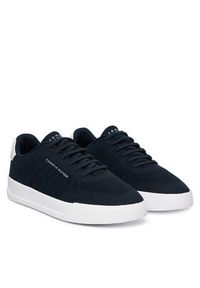 TOMMY HILFIGER - Tommy Hilfiger Sneakersy Th Court Knit FM0FM05823 Granatowy. Kolor: niebieski. Materiał: materiał #2