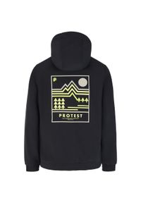 Protest - Kurtka snowboardowa kangurka z kapturem męska PROTEST Prtgalaxy. Typ kołnierza: kaptur. Kolor: czarny. Sezon: zima. Sport: snowboard