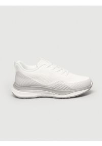 Big-Star - Sneakersy męskie białe TT174252 101. Okazja: na spacer. Nosek buta: okrągły. Zapięcie: sznurówki. Kolor: biały. Materiał: jeans, syntetyk, materiał, dresówka. Sport: fitness, turystyka piesza #1