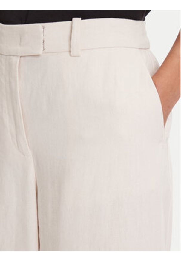 Marc O'Polo Spodnie materiałowe 503 0066 10053 Beżowy Wide Fit. Kolor: beżowy. Materiał: wiskoza, len