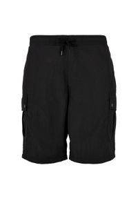 Urban Classics - Męskie Nylonowe Szorty Cargo. Kolor: czarny. Materiał: nylon. Sport: turystyka piesza #1