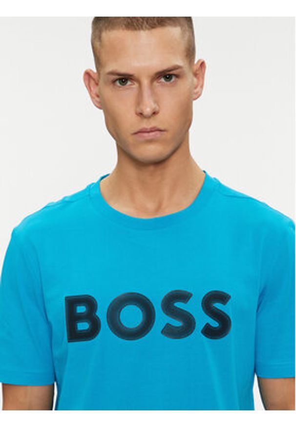 BOSS - Boss T-Shirt 50512866 Niebieski Regular Fit. Kolor: niebieski. Materiał: bawełna