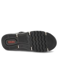 Botki damskie Rieker, antistress gruba podeszwa ozdobna cholewka ocieplane i na suwak, niebieskie, 45983-14. Okazja: na co dzień. Zapięcie: sznurówki. Kolor: szary. Materiał: syntetyk, materiał. Szerokość cholewki: normalna. Wzór: kolorowy. Styl: casual #7