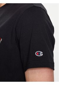 Champion T-Shirt 218512 Czarny Regular Fit. Kolor: czarny. Materiał: bawełna #4