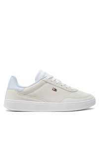 TOMMY HILFIGER - Tommy Hilfiger Sneakersy Heritage Court Sneaker FW0FW07890 Biały. Kolor: biały. Materiał: skóra, zamsz #1
