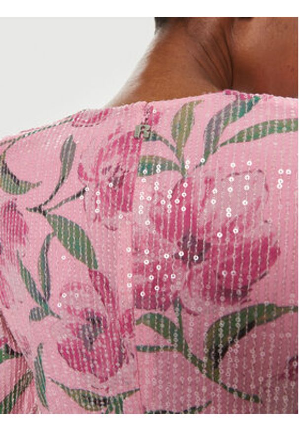 ROTATE Sukienka koktajlowa 1122422945 Różowy Regular Fit. Kolor: różowy. Materiał: wiskoza. Styl: wizytowy