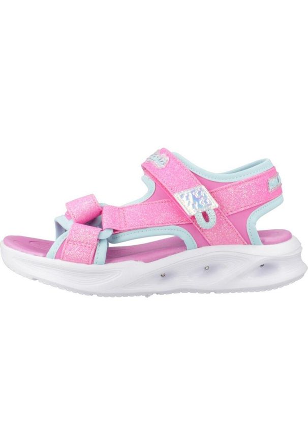 skechers - Sandały Skechers Model Sola Glow Sandal Kolor Rose. Kolor: różowy. Materiał: syntetyk, tkanina. Sezon: lato