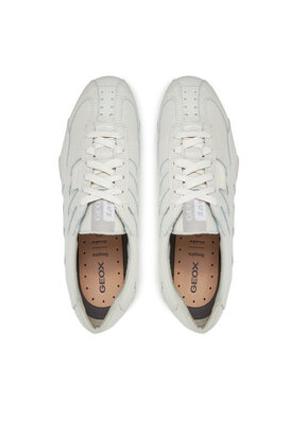 Geox Sneakersy U55MNB 00046 C1000 Biały. Kolor: biały. Materiał: skóra