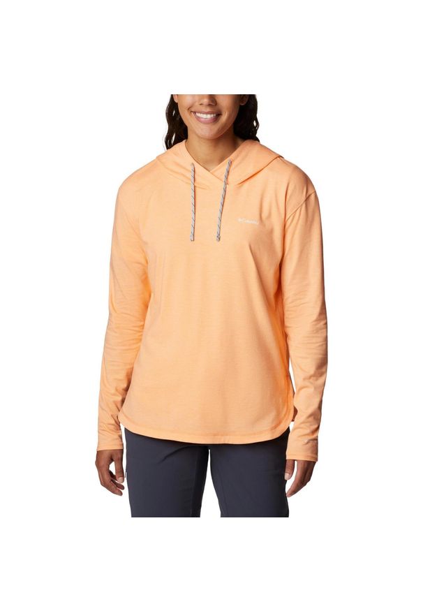 columbia - Bluza damska Columbia Sun Trek z kapturem. Typ kołnierza: kaptur. Kolor: różowy. Sezon: lato. Sport: kolarstwo, turystyka piesza