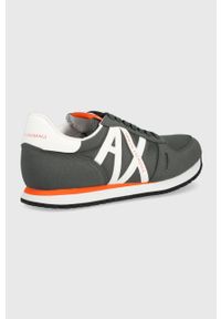 Armani Exchange sneakersy kolor szary. Nosek buta: okrągły. Zapięcie: sznurówki. Kolor: szary. Materiał: guma #2