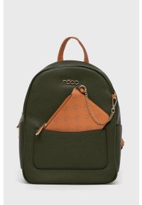 Nobo plecak damski kolor zielony mały gładki. Kolor: zielony. Wzór: gładki #1