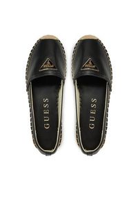Guess Espadryle FLJLND LEA14 Czarny. Kolor: czarny. Materiał: skóra