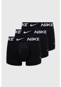 Nike bokserki (3-pack) męskie kolor czarny. Kolor: czarny. Materiał: skóra, włókno, tkanina
