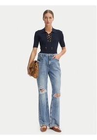 MICHAEL Michael Kors Bluzka MS661FZ5ZV Granatowy Slim Fit. Kolor: niebieski. Materiał: syntetyk, wiskoza #2