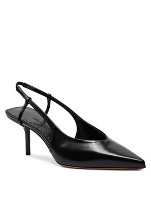 Max Mara Sandały Mmsling 24145210916 Czarny. Kolor: czarny. Materiał: skóra