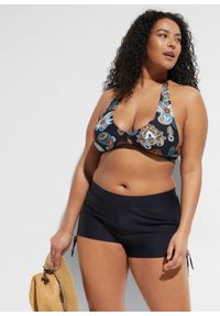 bonprix - Szorty kąpielowe z figami wewnętrznymi. Kolor: czarny. Materiał: poliamid #3