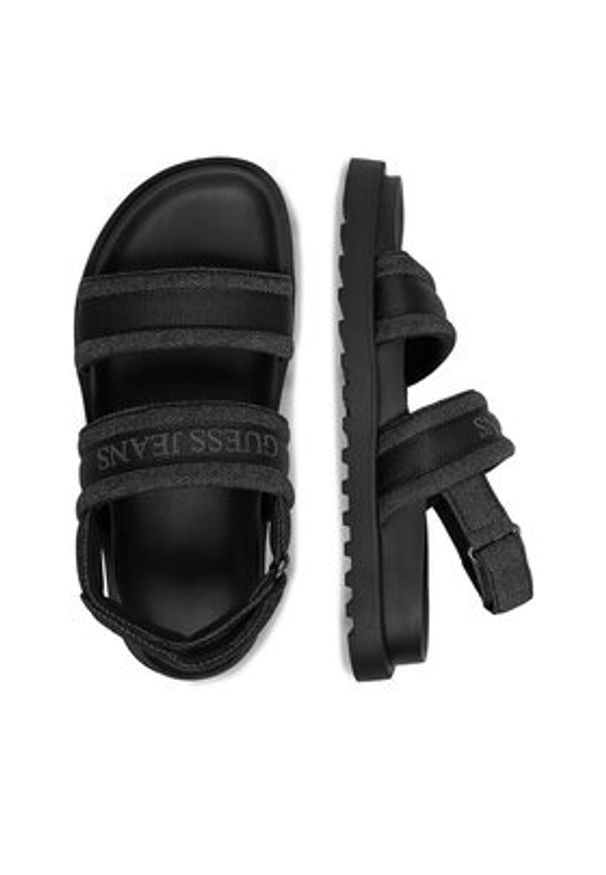 Guess Jeans Sandały EO-GJ2122 Czarny. Kolor: czarny. Materiał: materiał