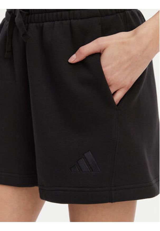 Adidas - adidas Szorty sportowe ALL SZN Fleece JI6529 Czarny Loose Fit. Kolor: czarny. Materiał: bawełna