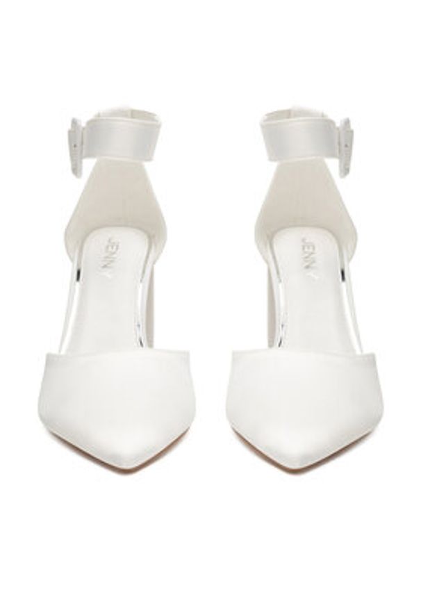 Jenny - JENNY Czółenka LH230312-5A Biały. Kolor: biały. Materiał: materiał