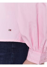 TOMMY HILFIGER - Tommy Hilfiger Koszula Solid WW0WW37127 Różowy Loose Fit. Kolor: różowy. Materiał: bawełna #3