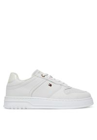 TOMMY HILFIGER - Tommy Hilfiger Sneakersy Sporty Cupsole FW0FW08795 Biały. Kolor: biały. Materiał: skóra #1