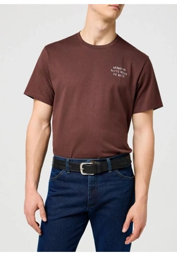 Wrangler - MESKI PASEK WRANGLER WESTERN STITCH BELT BLACK 112372622