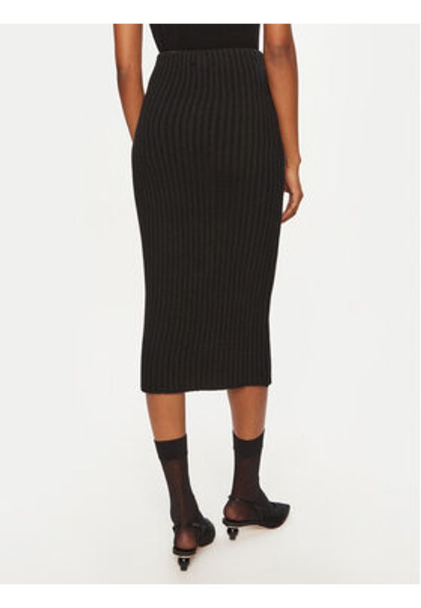 ViCOLO Spódnica midi 55017S Czarny Slim Fit. Kolor: czarny. Materiał: wiskoza, syntetyk