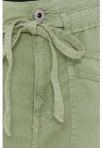 Pepe Jeans Spodnie Dash damskie kolor zielony proste medium waist. Okazja: na co dzień. Kolor: zielony. Materiał: tkanina. Styl: casual