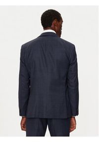 BOSS Garnitur 50528142 Granatowy Slim Fit. Kolor: niebieski. Materiał: wełna #6